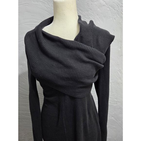 Athleta Black Cotton Wool Sweater Dress Woman's Size XS - Picture 2 of 7
